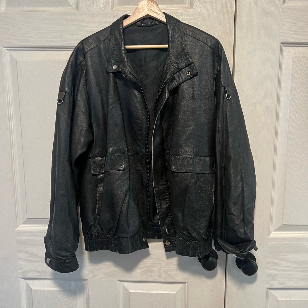 Vintage Black Leather Jacket